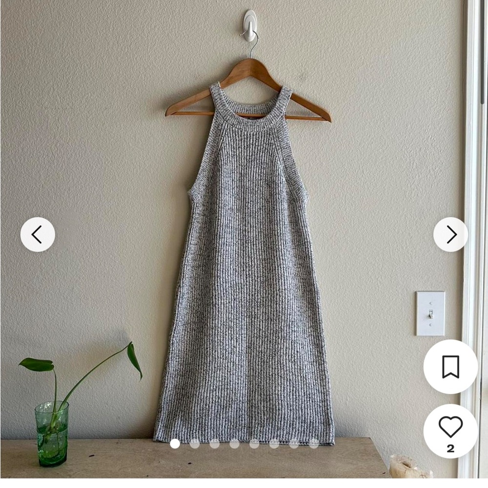 Madewell High Neck Cotton Knit Dress